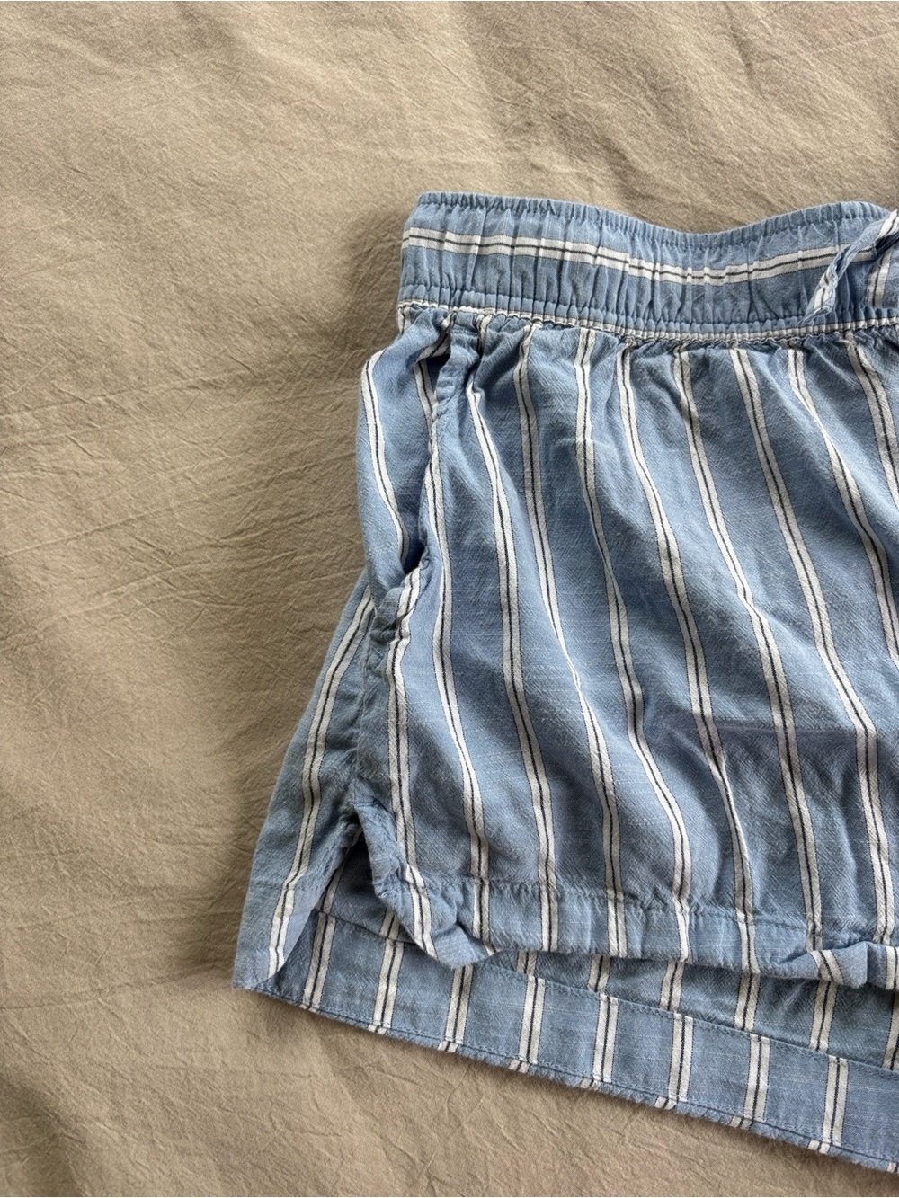 Auden Blue Striped Women’s Sleep Shorts - Picture 4 of 5